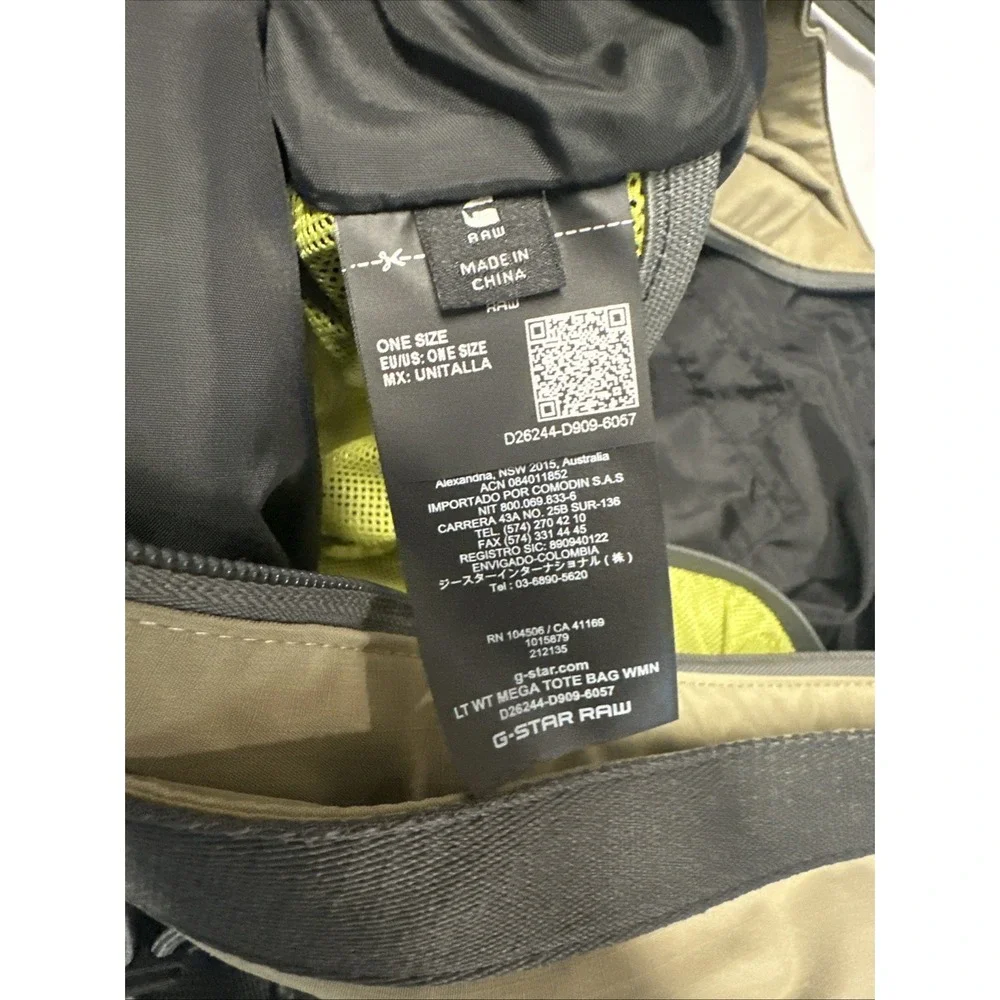 G-STAR RAW Lightweight Ripstop Mega Tote Bag Ensis Green Travel School‎ Workwear